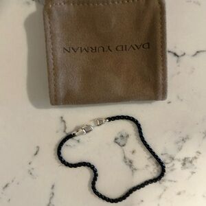 David Yurman Black and Silver Chain Bracelet